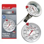 Escali AHC1 NSF Certified Candy/Deep Fry/Confection Thermometer with Extra Dial, 5.5" Probe, Silver