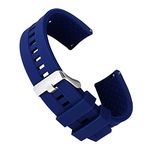 cobee Silicone Watch Bands - Quick Release - Replacement Watch Strap, Waterproof Universal Watchband with Silver Buckle for Men Women Compatible with Smart/Sport Watch Straps(20mm, Dark Blue)