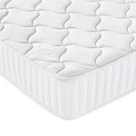 costoffs Memory Foam Double Mattress 4ft 6 Medium Firm Pocket Sprung Mattress with Tencel Fabric,Orthopaedic Mattress,Thickness: 8.7 Inch (White)