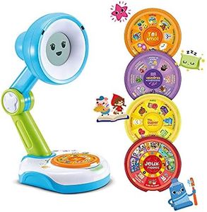 VTech - Funny Sunny, Compagnon Interactif, Conteuse d'Histoires et Chansons, Relaxation, Routine, Émotions, Jeux Rigolos, Veilleuse, Réveil, Cadeau Enfant de 3 Ans à 8 Ans - Contenu en Français