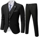 MY'S Men?s 3 Piece Slim Fit Suit Se