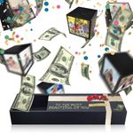 POUYRBA Surprise Gift Box Explosion for Money, Surprise Box with 10 Small Folding Bouncing Boxes and Confetti Birthday Surprise Box Gift Box for Birthdays Anniversaries and Special Festivals