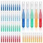 Obidodi 50 Pieces Interdental Brush, Soft Toothpicks Tooth Flossing Head, Oral Dental Hygiene Brush, Mini Tooth Cleaning Tool for Cleaning Gaps Between Teeth