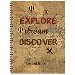 Faccito Teacher Record Book, 8.3'' x 11'' Travel the Map Record Book Undated Attendance Register Book Grade Book Student Roster Monthly Reminders Record Grading Chart Gifts for School Office Home