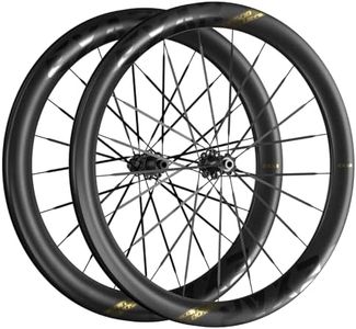 Magene - EXAR Ultra Carbon Bike Wheelset for Disc Brake – UCI Approved HI-MOD Carbon Fiber Road Wheelset with Carbon Spokes, Ceramic Bearings, 36T Ratchet, Wide Aero Rim (DB405/DB508/DB607)