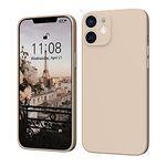 ORDA iPhone 12 Mini Silicone Case, Hany Case iPhone 12 Mini Ultra Thin Slim with Microfibre, Scratch-Resistant All-Round Protection Case Protective Cover for iPhone 12 Mini 5.4 Inch Khaki