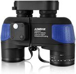 AOMEKIE Binoculars for Adults 7X50 Marine Binoculars Waterproof with Illuminated Rangefinder Compass BAK4 IPX7 Binoculars for Boating Military Navigation Hunting Fishing Water Sports
