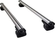 UKB4C Locking Universal Roof Bars Pair to Fit Cars with Raised Running Rails Aluminium