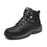 NORTIV 8 Men's Wide Safety Steel Toe Work Boots Waterproof Construction Boots,Size 13W,Black,ROCKFOR-STL-W