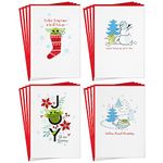 Hallmark Star Wars The Mandalorian Boxed Christmas Card Assortment (16 Cards and Envelopes) Grogu, Baby Yoda, Snowman