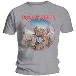 AWDIP Official Iron Maiden Trooper Vintage Circle T-Shirt Book of Souls Transylvania Eddie Grey