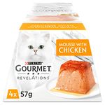 Gourmet Revelations Chicken in Gravy Wet Cat Food 4x57g, Pack of 6