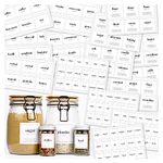 288 x Contemporary Pantry Labels for Jars and Herb and Spice Labels for Spice Jars - Kitchen Labels for Jars - Pantry Labels Stickers Pre-Printed UK Ingredients