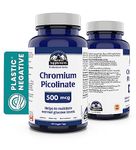 Chromium Picolinate 500mcg - Glucose and Blood Sugar Support Supplement - Muscle Mass and Metabolism Support - An alternative to berberine - 3rd Party Tested - Formulated & Made in Canada (150 Count (Pack of 1))