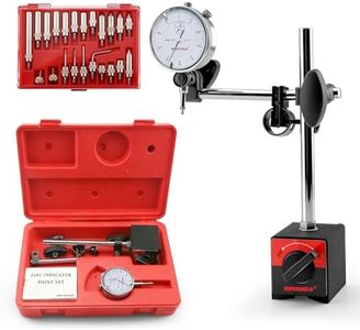 NORTOOLS Dial Indicator with Magnetic Base & Point Set Dial Test Indicator Precision Measuring Gauge Tools Kit