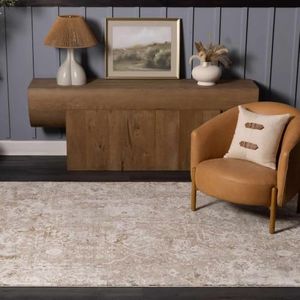BoutiqueRugs Beige Floral Traditional 12x16 Large Area Rug Gray Olive Taupe Damask Oushak Claydon Great Room Open Concept Master Bedroom Large Dining Room Stain Resistant Non-Shedding Pet Friendly