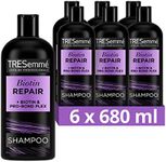 TRESemmé Biotin Repair Shampoo visibly repairs 7 types of damage in one use for dry, damaged hair 6x 680 ml