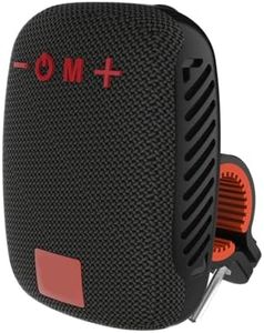 Portable Bluetooth Speaker for Bike, Waterproof Speaker, Dual Pairing Mini Outdoor Speaker with FM Radio, for Cycling Hiking (Black)