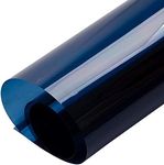 HOHOFILM Dark Blue Colored Window Film Clear Decorative Glass Tint Sun Blocking Heat Control Self Adhesive Window Tint for Building& Office,35.4" x16ft