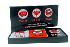 Fun and Romantic Game for Couples: Date Night Box Set with Conversation Starters, Flirty Games and Cool Dares - Talk, Flirt or Dare Cards- 3 Games in 1