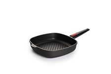 Woll Titanium Nowo 1628-1IL Induction Steak Pan 28 x 28 cm x 5 cm Ridged Base with Removable Handle