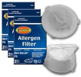 6 Dirt Devil F5 Replacement Filters Fit Dirt Devil Scorpion Hand Vacs Models 08200, 8201, 08210, 08215x & More, Replaces Dirt Devil Part # 3-dea950-001 (3dea950001)