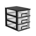 DOITOOL 5 Tier Plastic Drawer Type Closet, Plastic Home Office Storage Organizer, Makeup Organizer Storage Station Cube, Cosmetics Jewelry Storage Box for Bathroom (3 Tier)