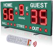 YZ LED Portable Baseball Scoreboard for Fence, High-Light Digital Scoreboard with Remote, Rechargeable Wireless Electronic Baseball Scoreboard, Baseball Score Keeper with Innings Balls Strikes Outs