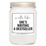 YouNique Designs Writer Candle 8oz - Gifts for Authors, Gifts for Journalists - Jar Candle Writer Gifts, Author Gifts, Book Writer Gifts - Cool Gifts for Writers and Authors