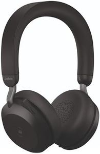 Jabra Evolve2 75 Wireless Bluetooth Headset - Incredible Sound - 8X Mic - 11 lvl Adv ANC - Active Noise Cancelling in Microphone & Headphones with 36hr Batt - Teams Open Office - PC USB A + W/Charger