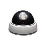 SABRE Wireless Outdoor Fake Security Dome Surveillance Camera with Flashing LED Light - DIY Easy Installation