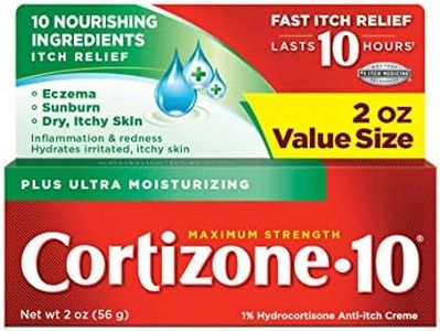 Cortizone-10 Plus Maximum Strength Hydrocortisone Anti-Itch Creme Plus Moisturizers, 2-Ounce Tubes (Pack of 3)