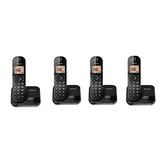 Panasonic Easy Wireless Intercom 4 Line with Speaker Phone & Caller ID (Black)