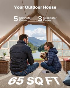 VEVOR 8-12 Person Inflatable Camping Tent – 4 Season Glamping, Skylights, Stove Jack