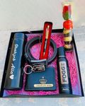 Flamingo Creativity Custom Bottles, Key Ring, Pen, Personalized Perfume, Belt and Purse Combo Set (Bottle-Black)