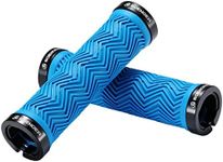 Boenoea Mountain Bike Handlebar Grips Lock on,Anti-Slip Shock Absorbing Bicycle Grips 130mm for Mountain Bike Downhill MTB