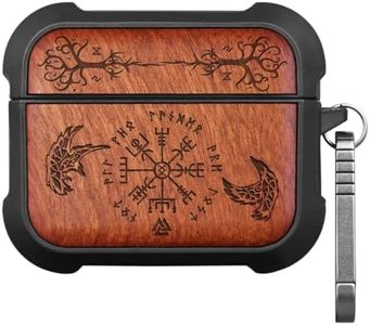 Carveit Solid Wood Case for AirPods Pro 3, The Guiding Vegvisir, Rosy