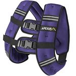 APEXUP Weighted Vest Men 20lbs Weights with Reflective Stripe, Weighted vest for Women Workout Equipment for Strength Training Running (Purple)