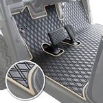 Xtreme Mats EZGO RXV Golf Cart Mat, Full Coverage Golf Cart Floor Liner Mat - Only Fits EZGO RXV (2008-2022) & 2Five (2009+) - Beige Trim