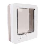 Zerodis Cat Doors Entry and Exit Options Cat Door Automatic Dog Smart Sensing Technology Electronic Flap Collar Activated Pet Access Smart Pet Dual