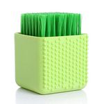 HEXONIQ® Laundry Brush Silicone Scrub Multi Use Household Washing Brush Scrubbing Brush for Clothes Underwear Shoes Cleaning Tool (Green)