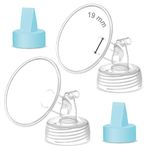 Maymom Wide Neck Pump Parts for Spectra S1/S2 Pumps; Incl Wide Mouth Flanges; Not Original Spectra Flange; Replaces Spectra Shield (Flange 19mm)