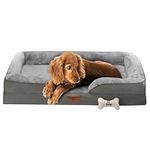 Fur & Bone Dog Bed | Orthopedic Dog Beds with Removable Cover | Dog Sofa Bed, Calming Dog Bed | Non-Skid Dog Beds | Waterproof Dog Bed | Dog Beds Large Washable Large Dog Bed