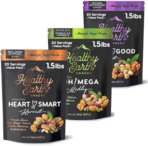 Mixed Nuts Unsalted | Trail Mix | Trail Mix without Peanuts | Sugar Free Snacks | Gourmet Snacks, Protein Snacks, Gluten Free, No Preservatives, High Fiber Snacks (Three Pack Bundle)