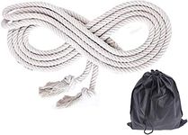 NICO SEE WONDER 16' Double Dutch Jump Rope, Long Hemp Skipping Rope with Bag (2-Pack)