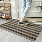 HOKIPO Rubber Back Dirt Trapper Entrance Door Mats Big Size, 48X78 Cm, Brown, Large Rectangle