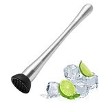 JJQHYC Cocktail Muddler Stainless Steel Muddler 30cm Mojito Masher Bar Cocktail Muddler Ice Crusher Lemon Muddler