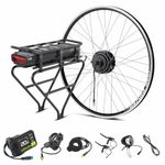 YOSE POWER 28''(700c) ebike 36V250W Front Motor Bicycle E-Bike Hub Conversion Kit with Integrated controller 36V13Ah Rear Carrier Battery