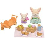 Calico Critters Sunny Picnic Set - Fennec Fox Sister & Baby, Doll Playset with Figures and Accessories