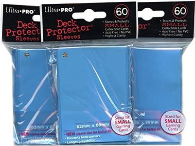 Ultra Pro Card Supplies YuGiOh Sized Deck Protector Sleeves Light Blue 60 Count x3